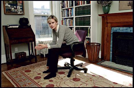 © by Michael Brennan. Fairfax use only. All other publications must contact Michael regarding permission/republication fees. Contact Pictorial Library for details. SMH Spectrum..Brooklyn NY.03-05.2006. Writer SIRI HUSTVEDT ar her Brooklyn,NY home. Pic by Michael Brennan